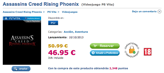 Assassin’s Creed : Rising Phoenix devrait sortir sur PS Vita