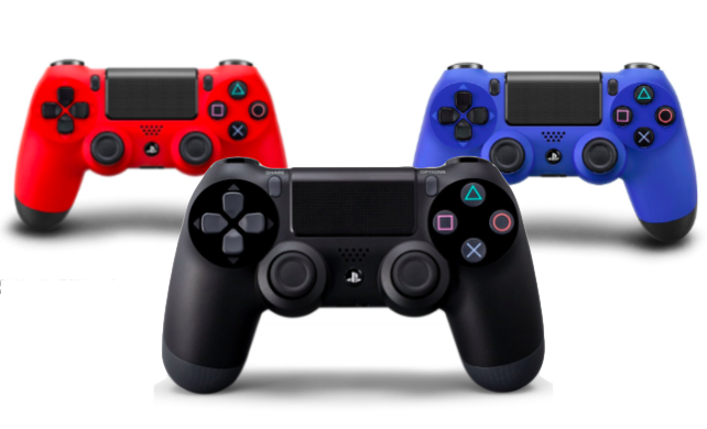 La Dualshock 4 se montre en bleu et en rouge