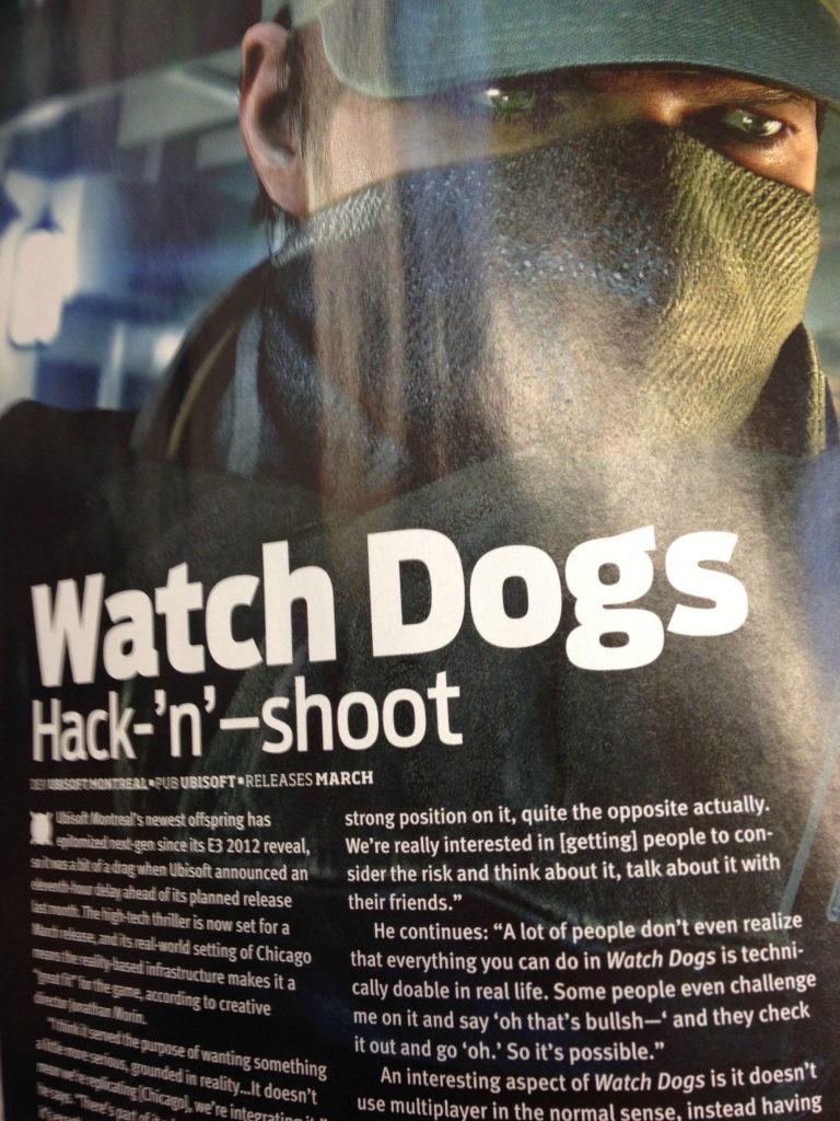 Watch Dogs sortie mars Xbox Magazine