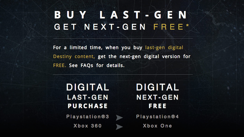Destiny gratuit sur PS4 si vous possédez la version PS3