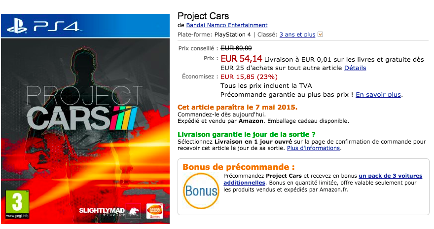 Project CARS PS4
