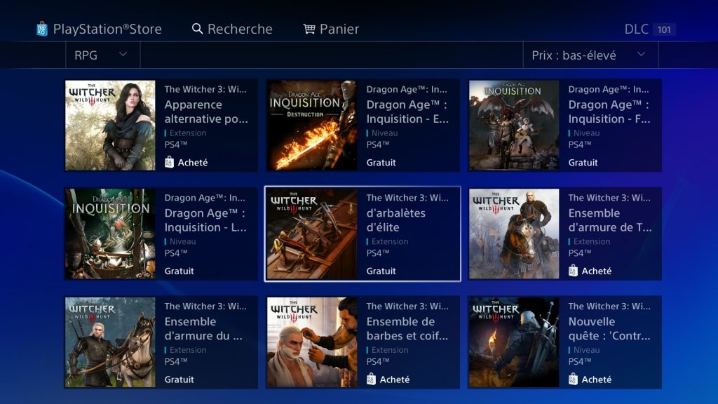 PS Store The Witcher 3 DLC