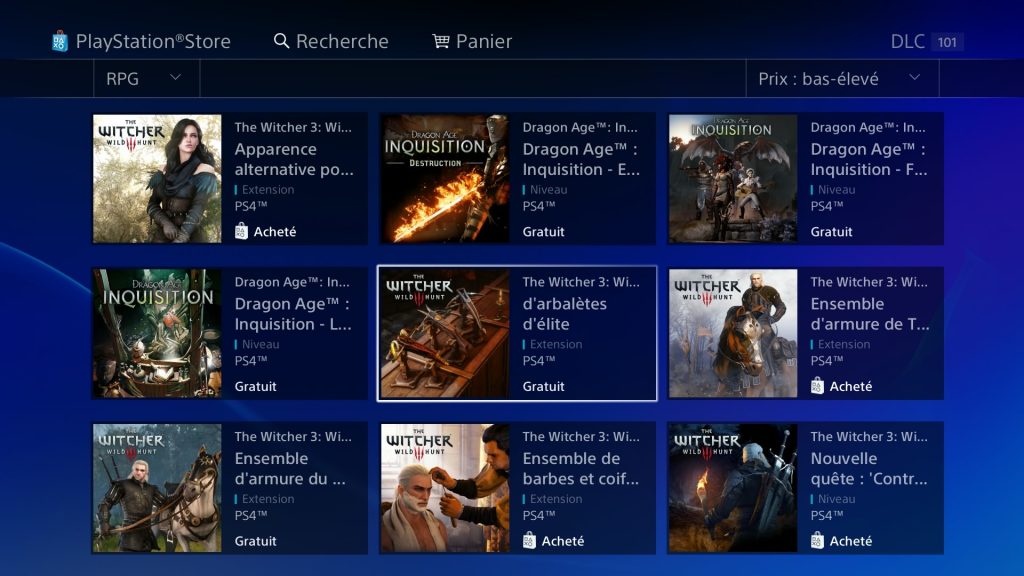 PS Store The Witcher 3 DLC