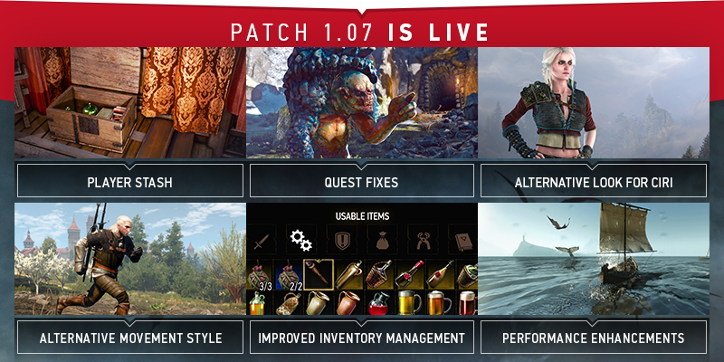 The Witcher 3 : Le gros patch 1.07 est disponible