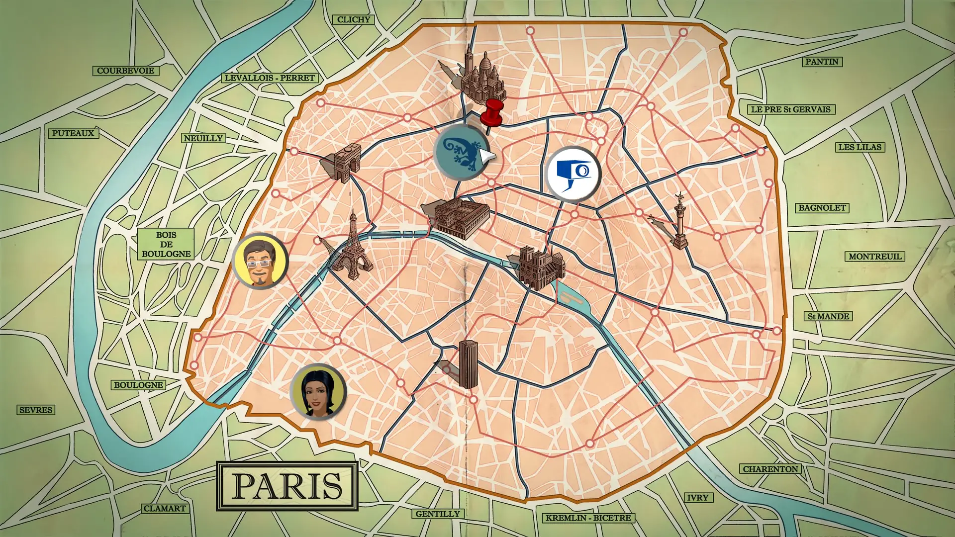 Les endroits que vous pourrez visiter à Paris. Quelle frustration de pouvoir autant s'approcher du Bois de Boulogne...