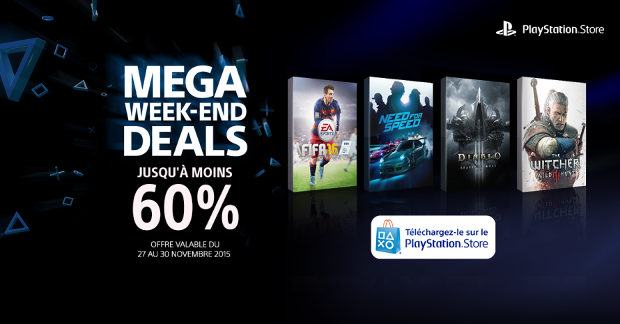 Mega week-end deals : Jusqu’à -60% sur le PlayStation Store