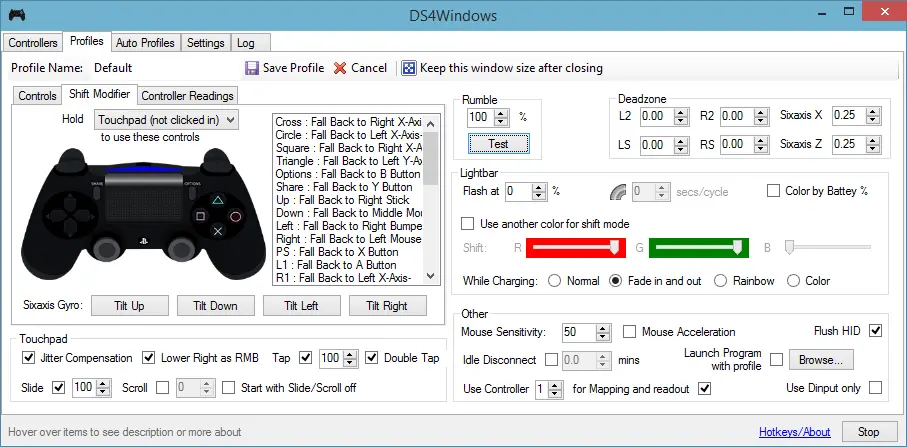 DS4 Windows screen