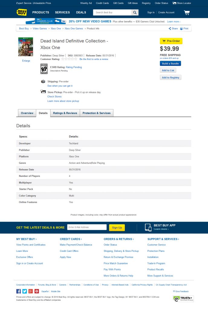 dead island defitinive collection leak