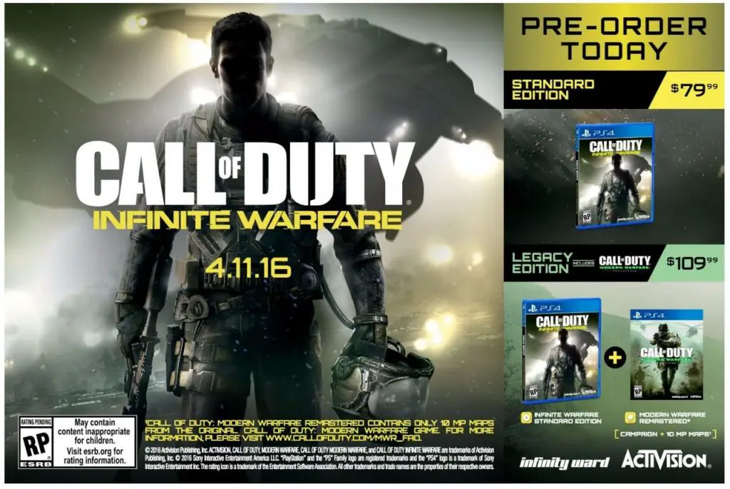 Call of Duty Infinite Warfare : La date de sortie et Modern Warfare confirmés