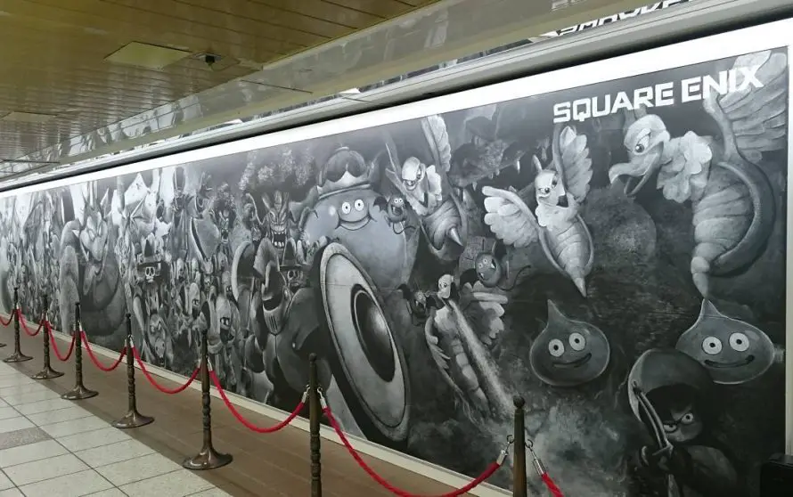 Une station de métro japonaise aux couleurs de Dragon Quest Heroes II