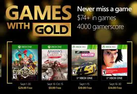 Games with Gold : les jeux de septembre sur Xbox One et Xbox 360
