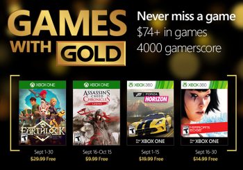Games with Gold : les jeux de septembre sur Xbox One et Xbox 360
