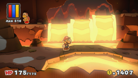 Paper Mario niveau volcan