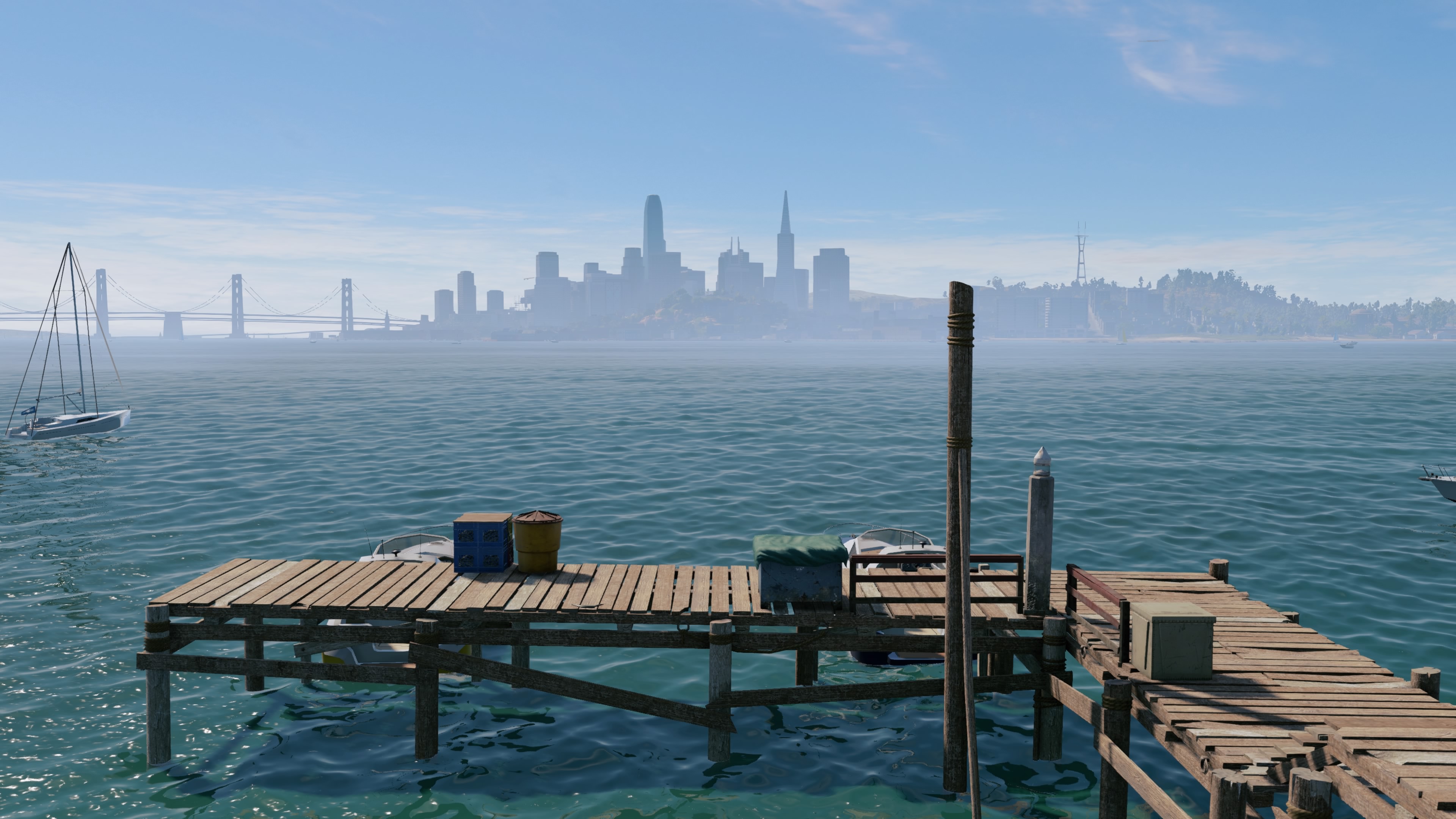 Petite vue d'un port de San Francisco