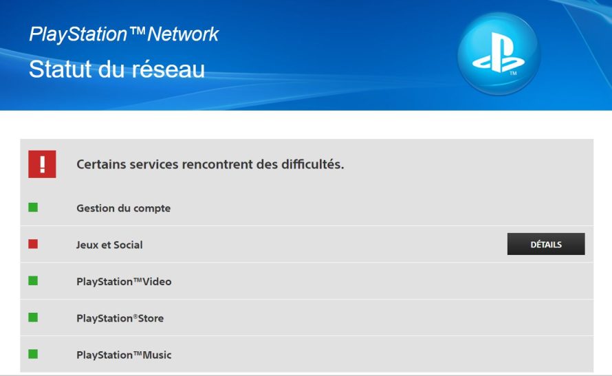 Des problèmes pour jouer en ligne sur le PlayStation Network