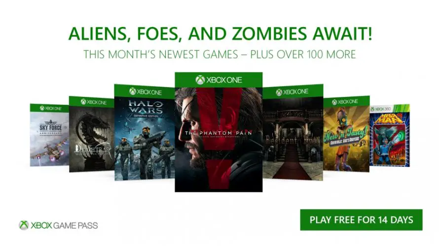 7 nouveaux jeux dont Metal Gear Solid V ajoutés au Xbox Game Pass