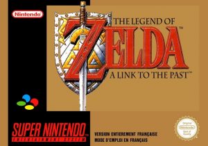 La jaquette dorée de la version française de Zelda A Link To The Past