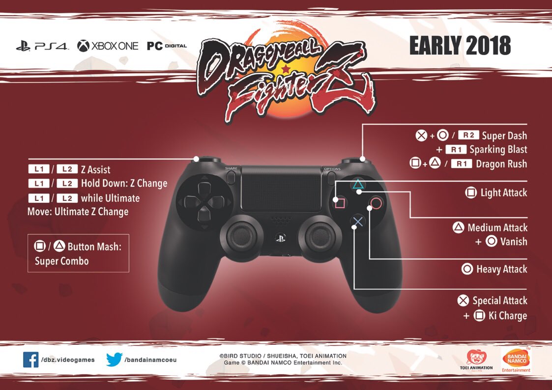 Dragon Ball FighterZ dévoile la liste des touches PS4 et Xbox One à