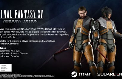 Une démo et une collaboration avec Half-Life pour Final Fantasy XV Windows Edition