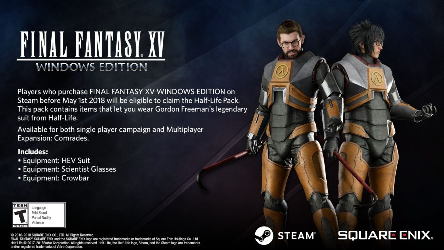 Une démo et une collaboration avec Half-Life pour Final Fantasy XV Windows Edition
