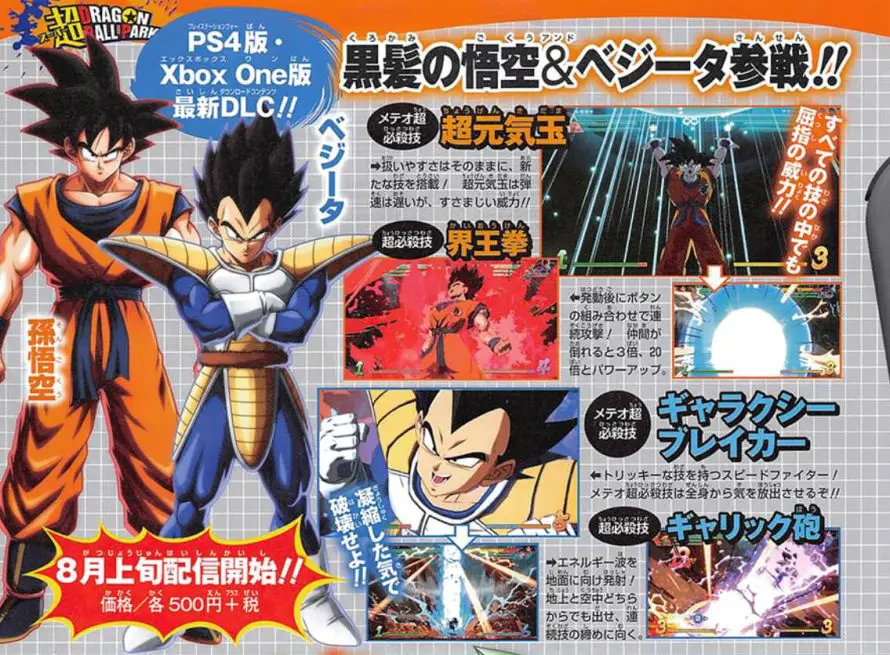 Dragon Ball FighterZ : Goku et Vegeta « basiques » confirmés en DLC