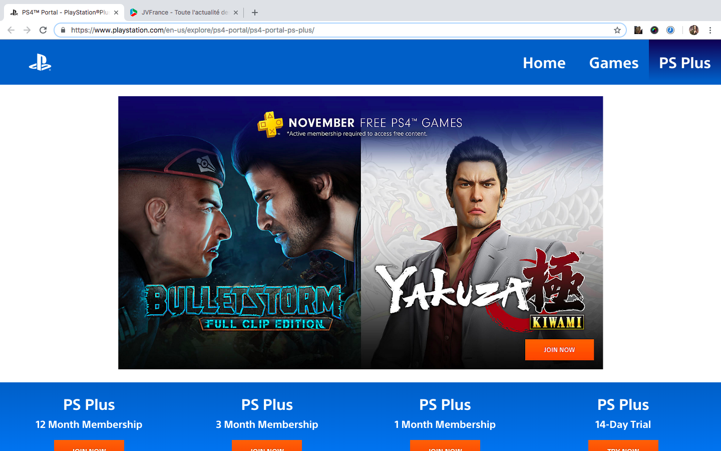 PS Plus leak november 2018 Yakuza Bulletstorm