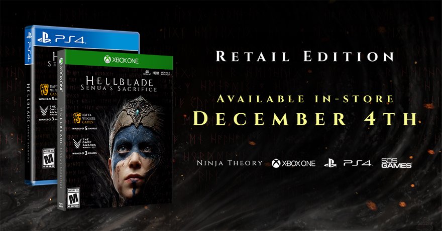 Hellblade arrive en version physique sur PS4 et Xbox One