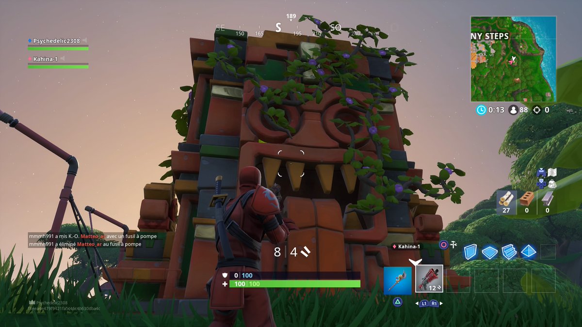 derniere et ultime etape de ce defi direction la partie enneigee de la carte pour y decouvrir un visage de geant il faudra se rapprocher d happy hamlet - fortnite visage geant desert jungle neige