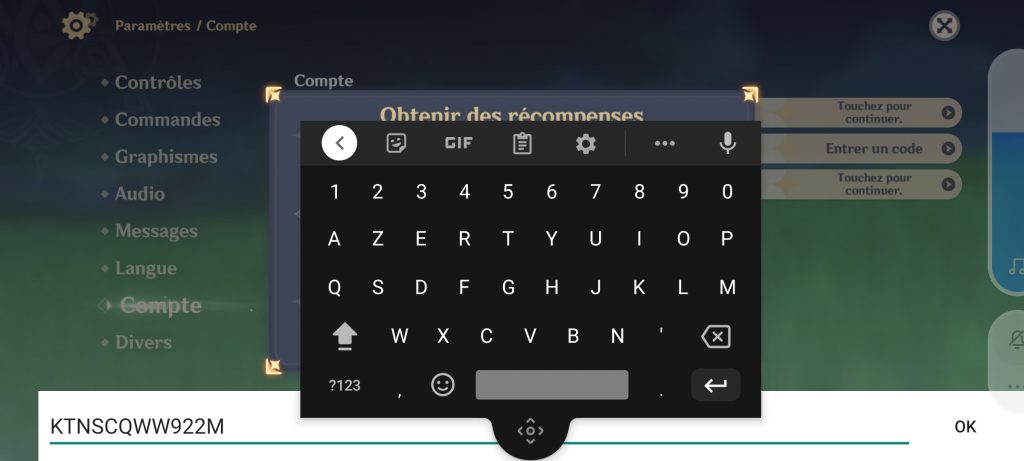 Genshin Impact how to redeem code 4