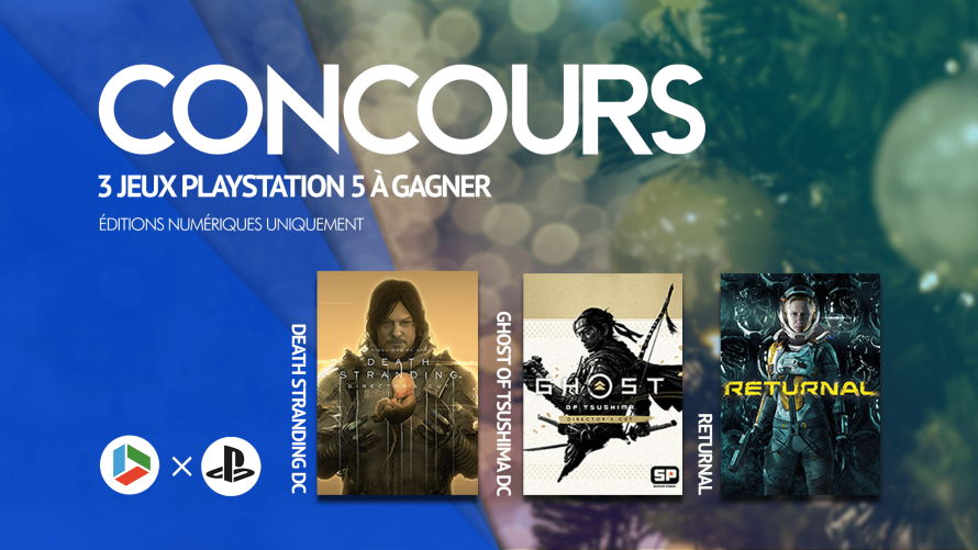 CONCOURS DE NOËL Partie 2 | Death Stranding Director’s Cut, Ghost of Tsushima Director’s Cut et Returnal à gagner sur PS5