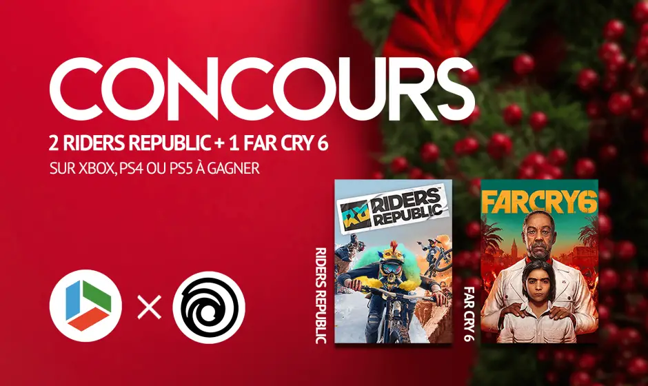 CONCOURS DE NOËL | Un jeu FAR CRY 6 et 2 jeux Riders Republic à gagner sur PS4, PS5 et Xbox
