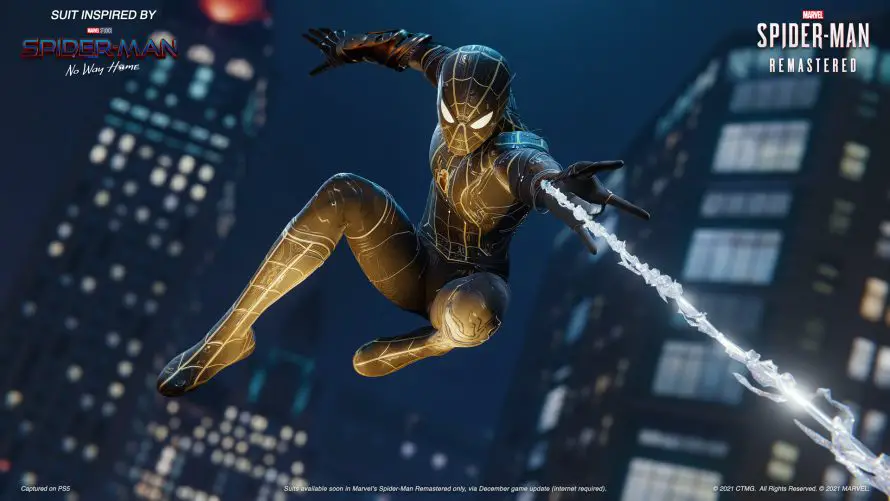 Marvel’s Spider-Man Remastered – 2 costumes gratuits issus du film Spider-Man: No Way Home