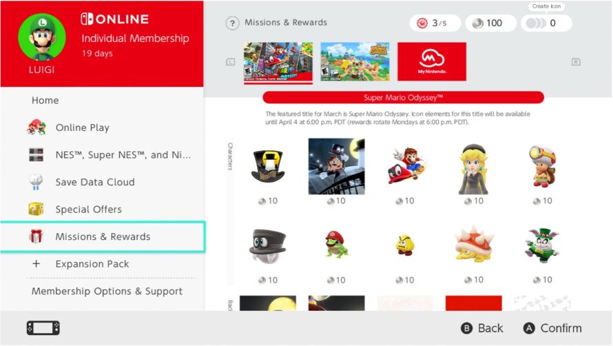 Nintendo Switch Online – Des récompenses et des missions exclusives pour les abonnées au service