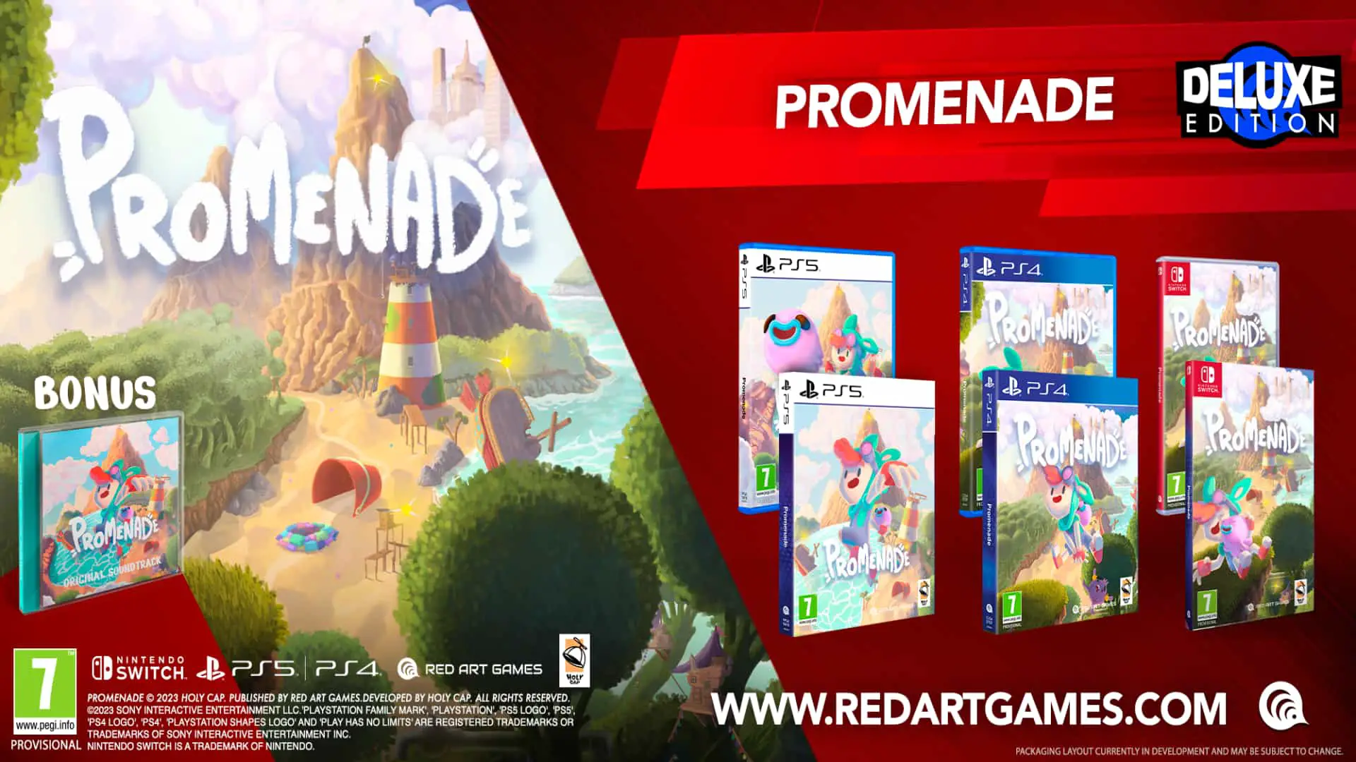 Annonce éditions standard et deluxe de Promenade sur PS4, PS5 et Nintendo Switch