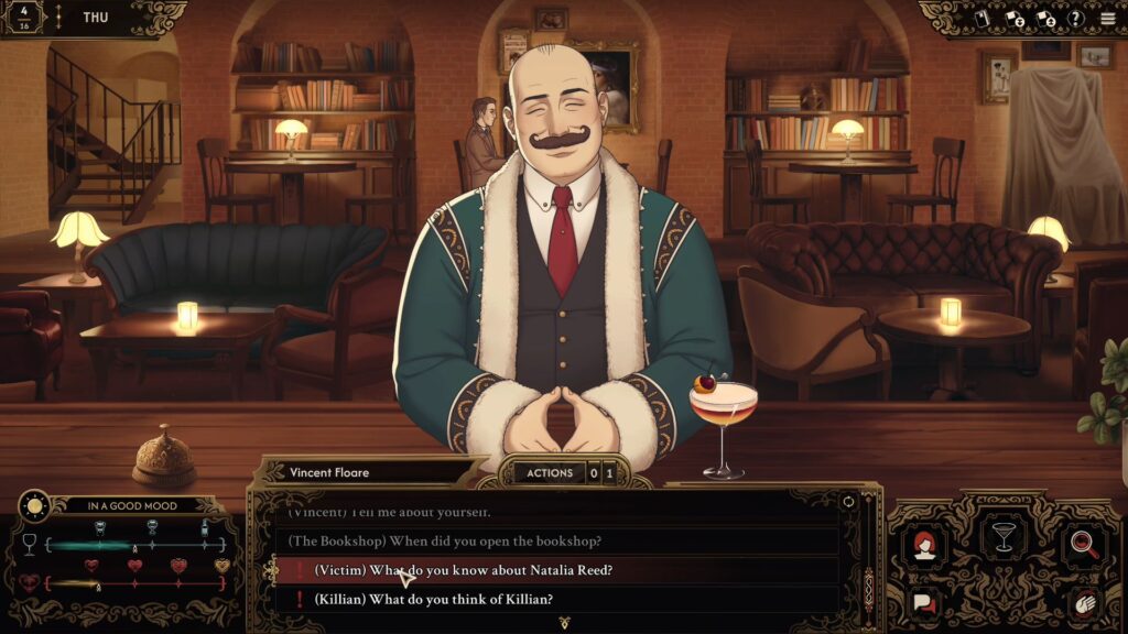 Discussion au sujet de la victime avec Vincent pour obtenir un indice dans le chapitre 0 de Best Served Cold
