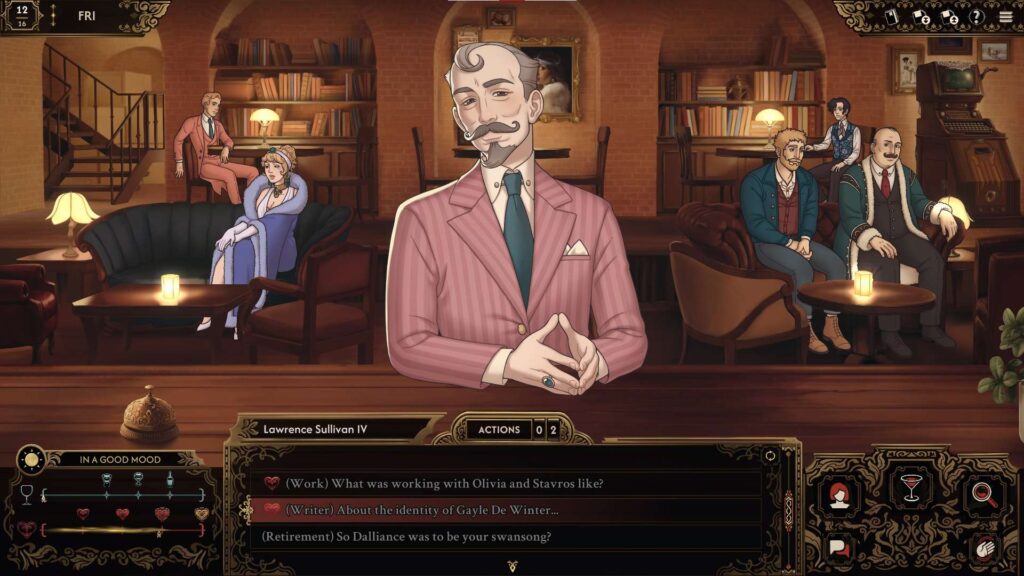 Discussion au sujet de l'écrivain Gayle De Winter avec Lawrence Sullivan IV pour obtenir l'indice Efia the Writer dans le chapitre 2 de Best Served Cold