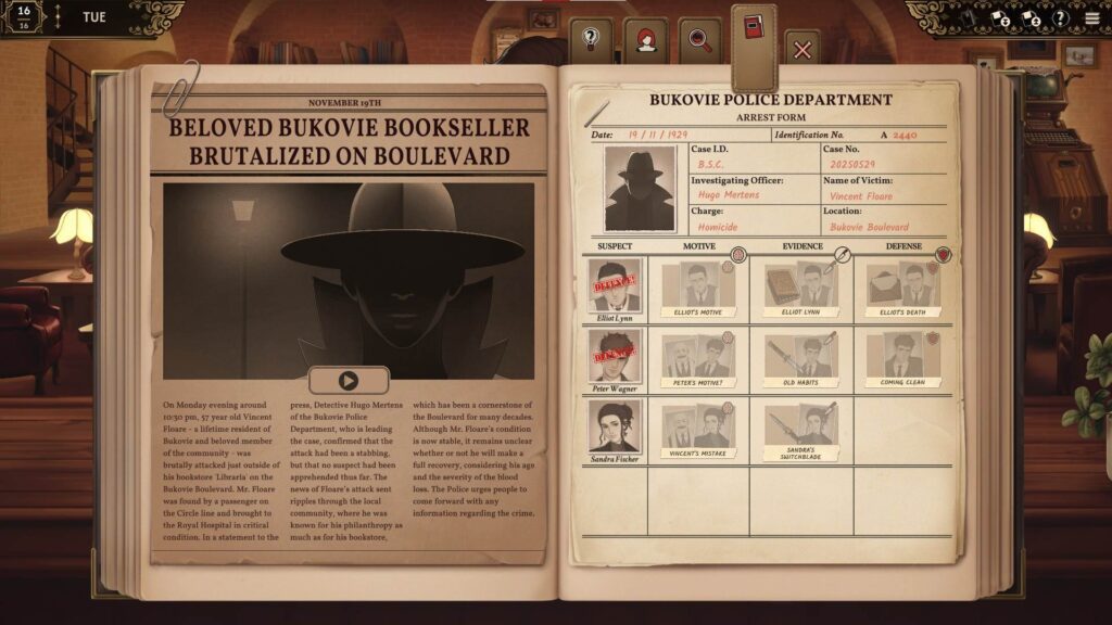 Carnet d'enquête complet du chapitre 4 de Best Served Cold