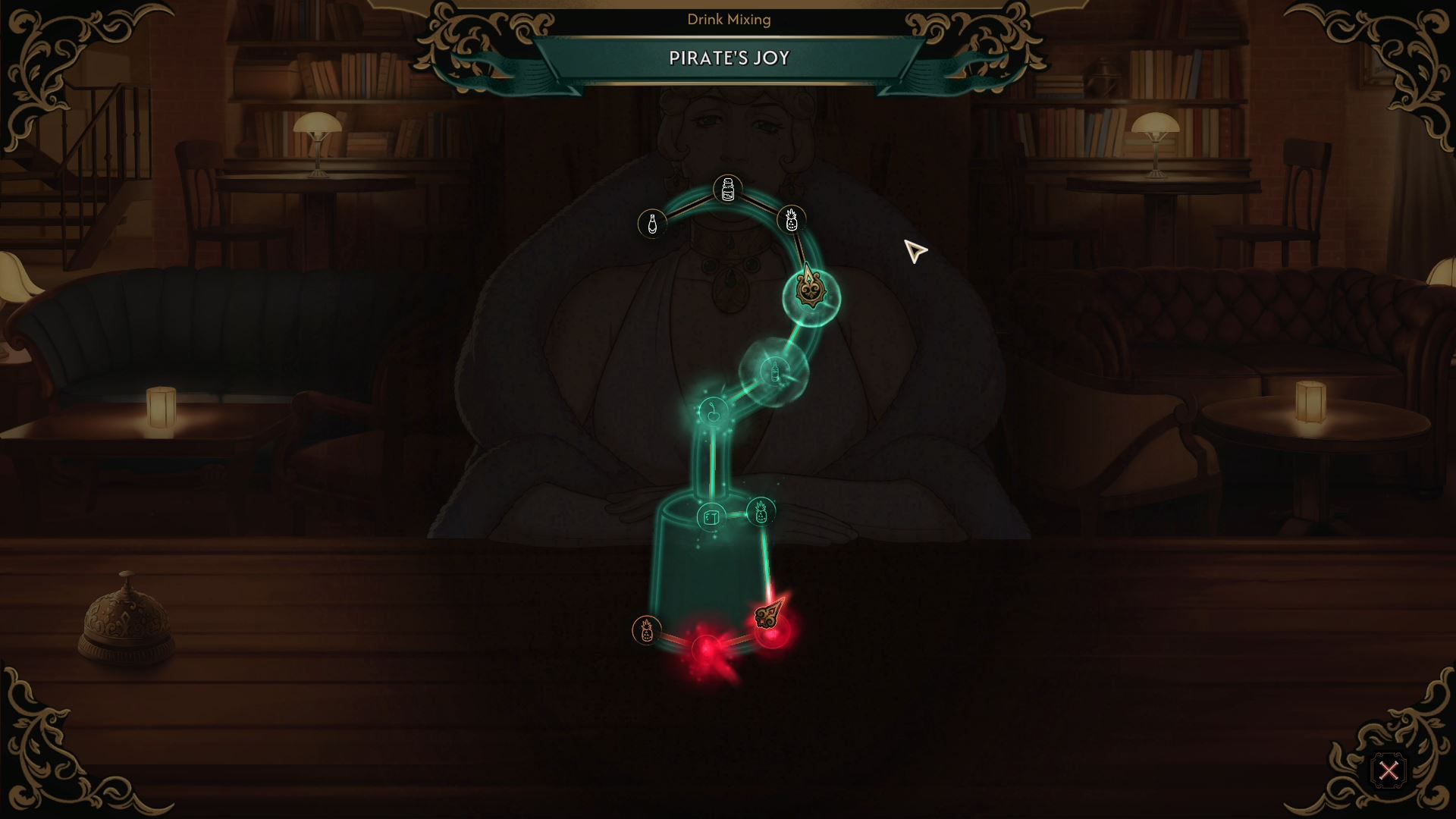 Mini-jeu lors de la préparation des cocktails dans Best Served Cold.