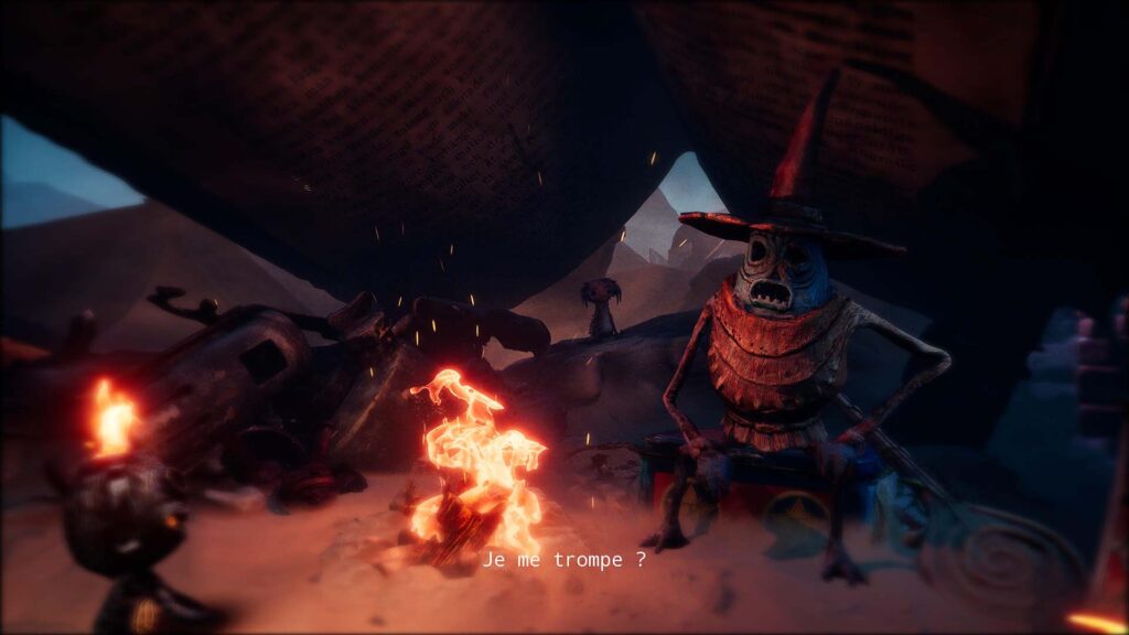 Rencontre avec un personnage énigmatique qui nous expliquera le but de notre voyage.