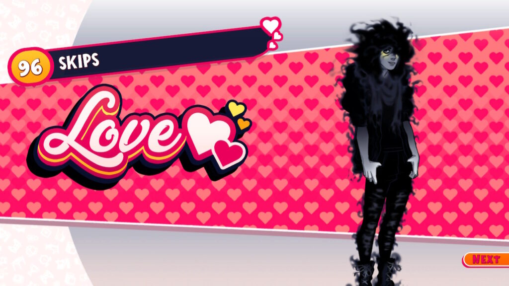 Mise en relation d'amour avec Skips dans Date Everything!