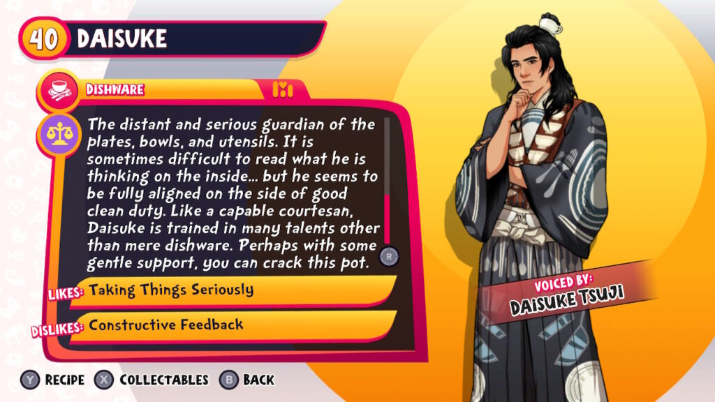Mise en évidence de l'histoire des personnages ainsi que du voice actor pour Daisuke, dans Date Everything!