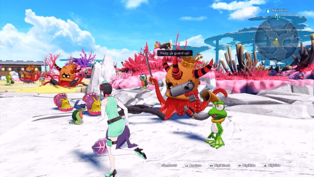 Exploration de la zone insulaire dans Digimon Story Time Stranger