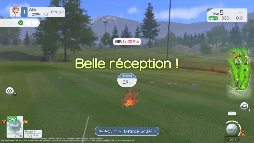 Everybody's Golf Hot Shots - Balle en feu