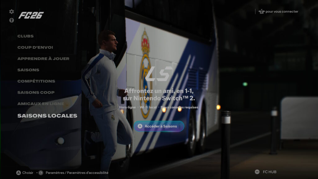 TEST EA Sports FC 26 - Menu principal