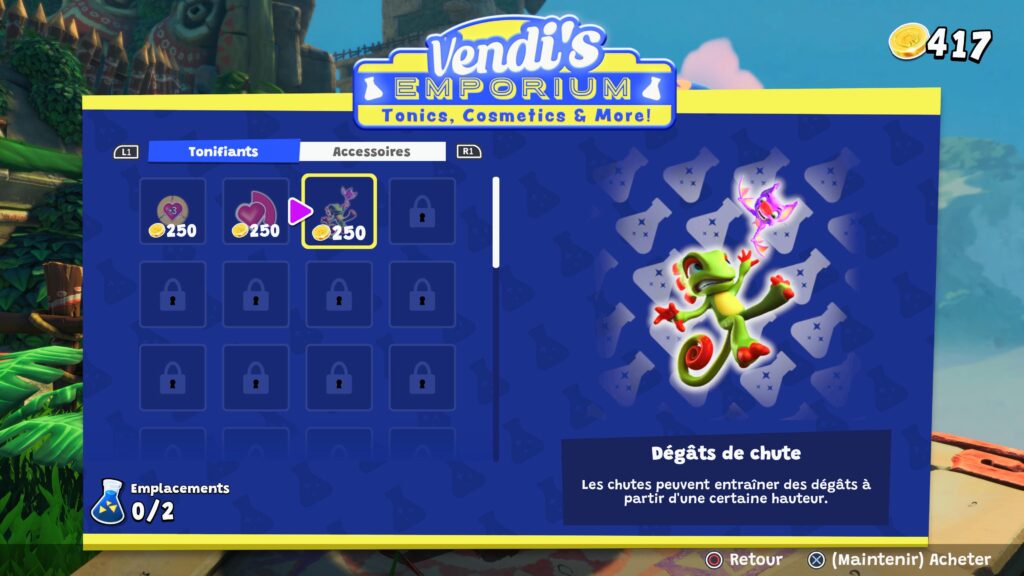TEST Yooka-Replaylee - Boutique malus/bonus