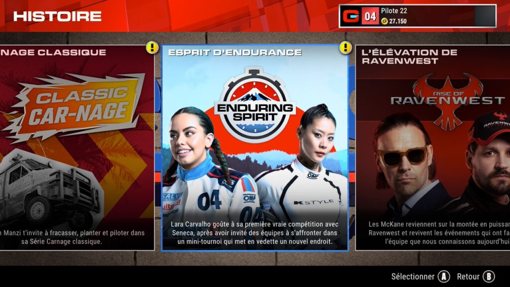 TEST GRID Legends : Mode histoire