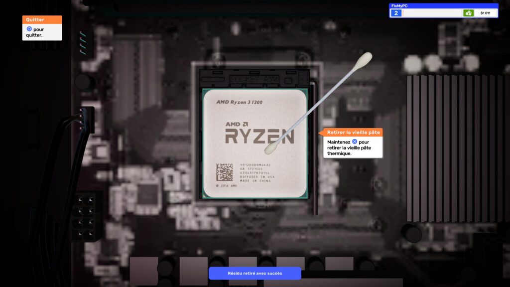 PC Building Simulator 2 TEST -Nettoyage processeur