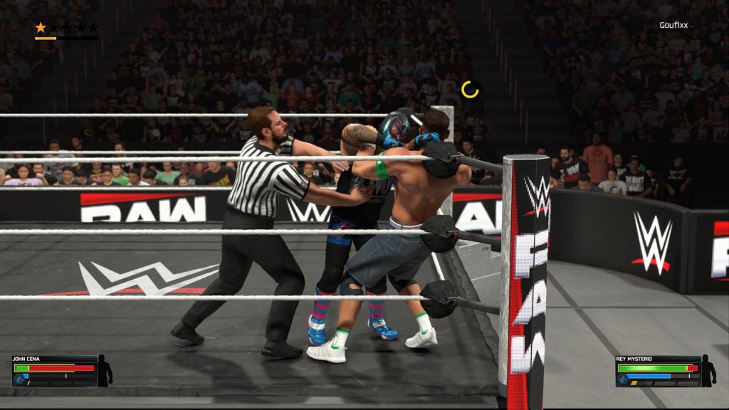 TEST WWE 2K26 - Technique de saisie dans les cordes