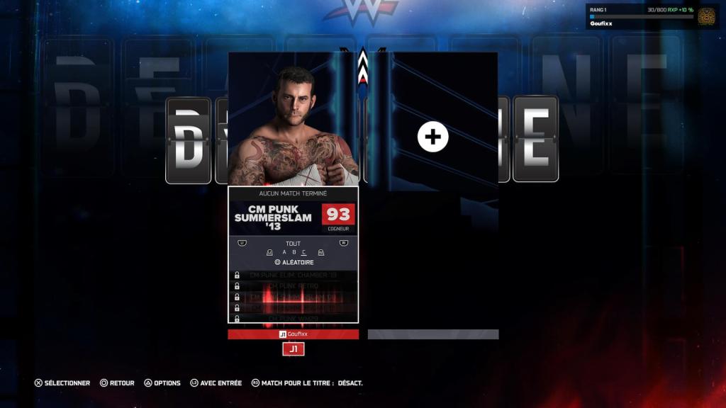 TEST WWE 2K26 - Sélection des personnages