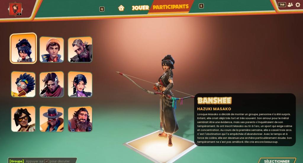 Last Flag - liste des personnages jouables